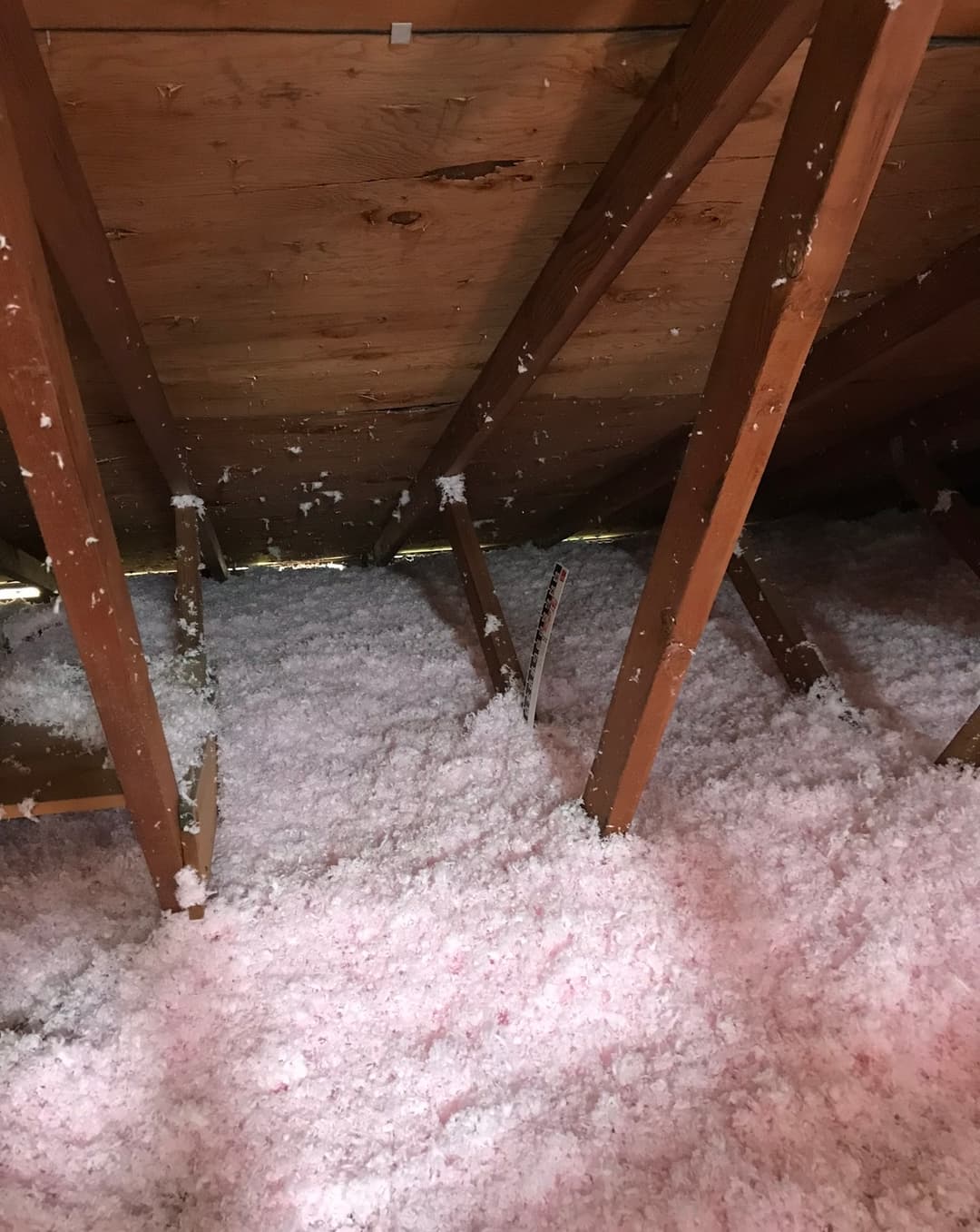 New insulation in an attic