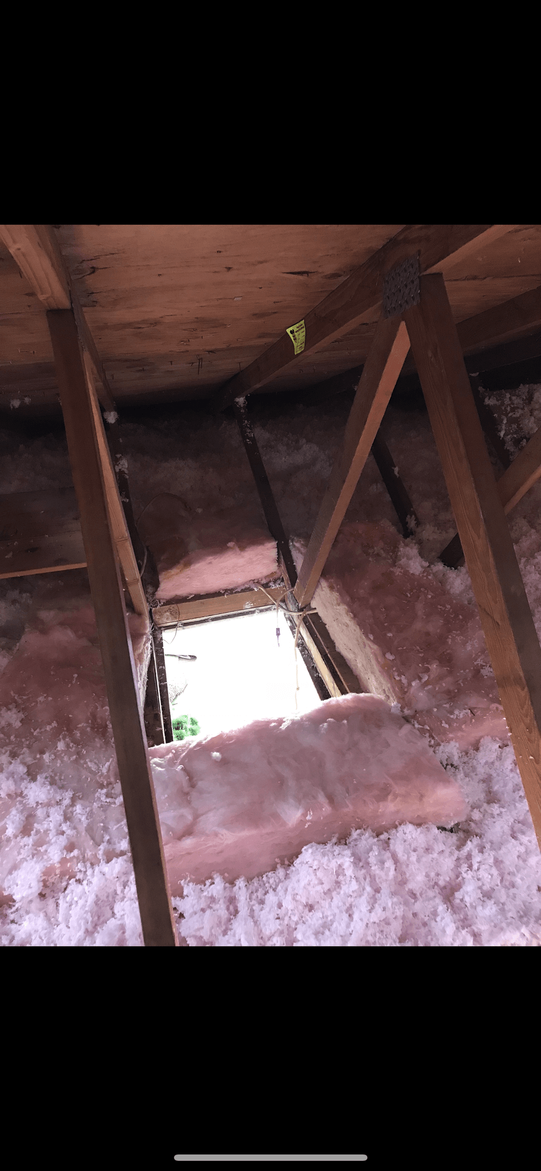 New insulation in an attic