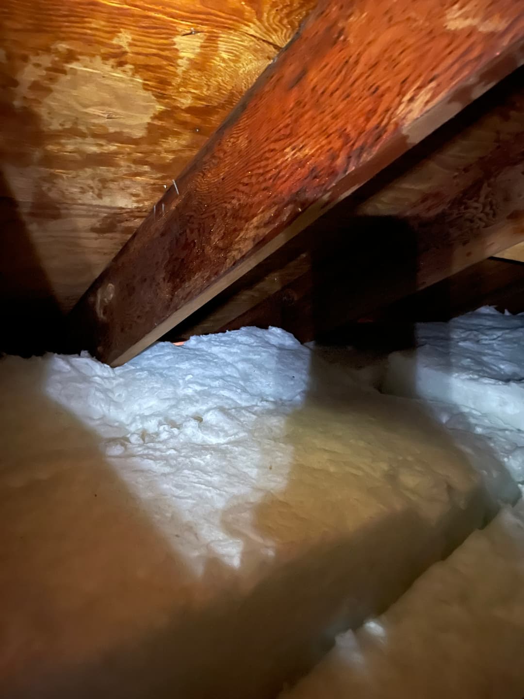 New insulation in an attic