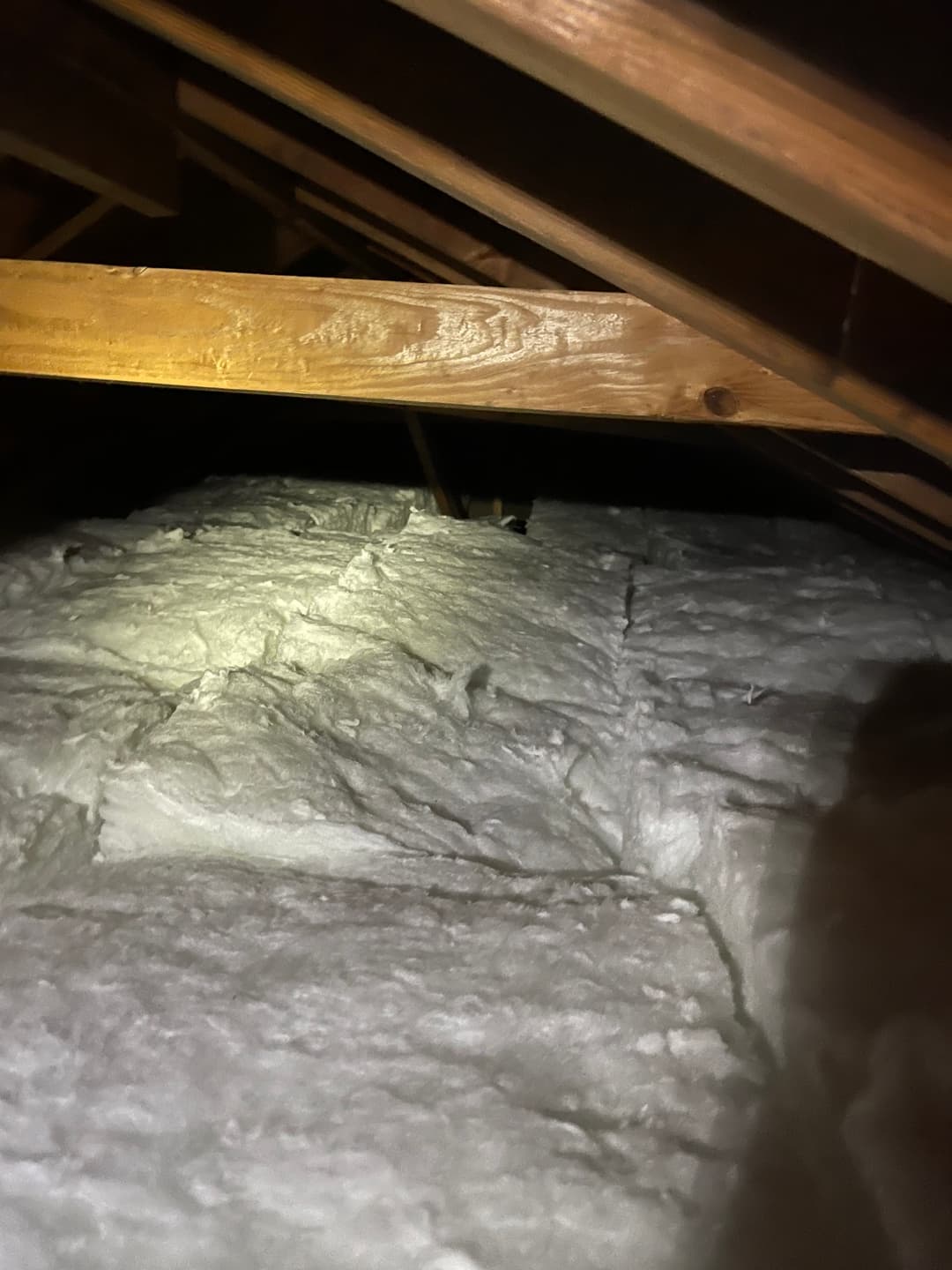 New insulation in an attic